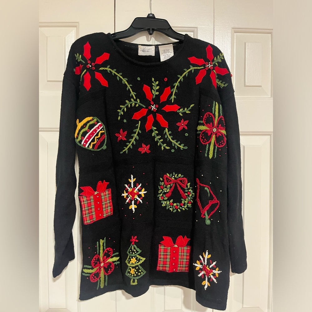 Kathie Lee Women's Christmas Holiday Sweater Ugly‎ Sweater Size Small